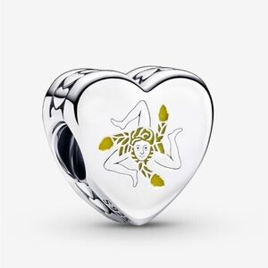Pandora Sicily Sicilia Travel Exclusive Heart Bead Charm Never used